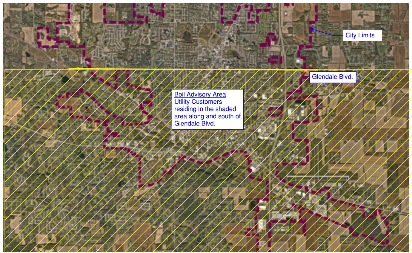 FOR IMMEDIATE RELEASE - Boil ADVISORY - SOUTH OF GLENDALE BLVD 2.27.25 
