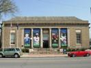 Front of City Hall with banners