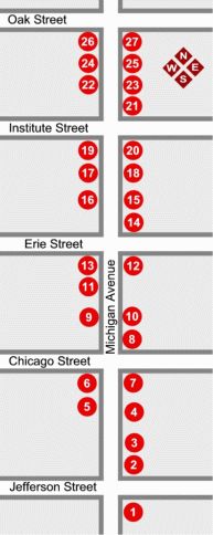 Michigan Avenue tour map