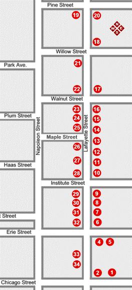 Lafayette Neighborhood Tour map