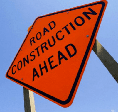 Road consrruction ahead 